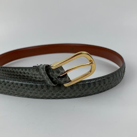 Unbranded genuine snakeskin women’s gray belt - Picture 1 of 8